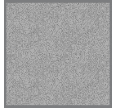 Persiana enrollable gris con patrón floral grisáceo - TenVinilo
