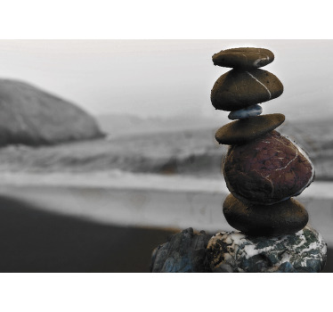 Bedroom roller blind zen stone tower - TenStickers