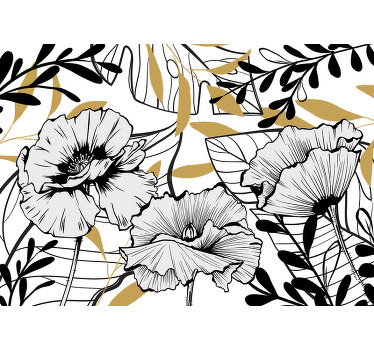 Toile fenêtre chambre style glamour floral romantique - TenStickers