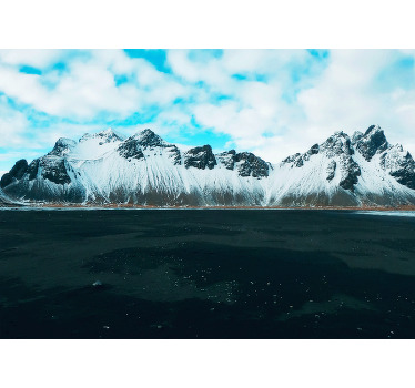 Toile fenêtre chambre montagnes de vestrahorn - TenStickers
