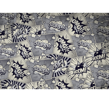 Toile fenêtre chambre designs pop art comics - TenStickers