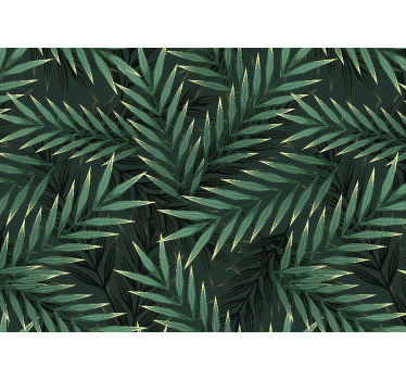 Toile fenêtre chambre feuilles de palmier jungle - TenStickers