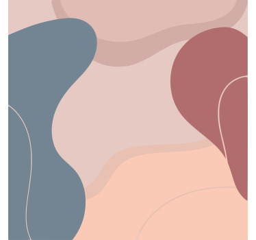 Living room blind in soft wall art colors - TenStickers