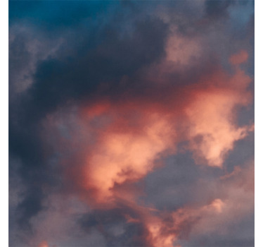 Living room blind orange cloud sky design - TenStickers