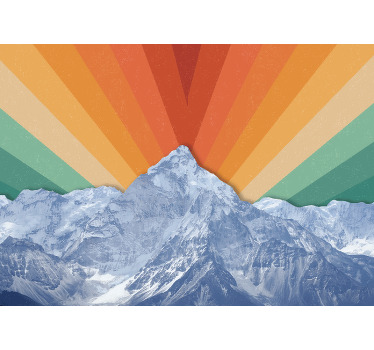 Boho mountains living room blind - TenStickers