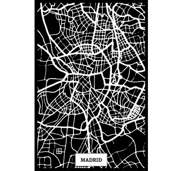 Tenda a rullo soggiorno mappa topografica madrid - TenStickers