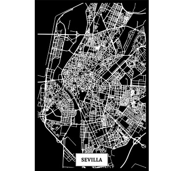 Olohuoneen rullaverho sevillan topografialla - Tenstickers