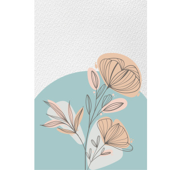 Estor enrollable salón pintura floral - TenVinilo
