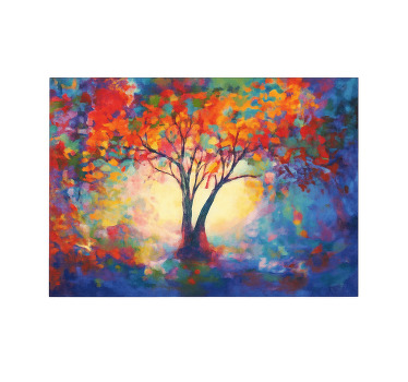 Estor enrollable salón árbol de la vida multicolor - TenVinilo