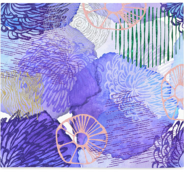 Toile fenêtre chambre fond abstrait violet - TenStickers