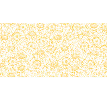 Toile fenêtre chambre motif tournesols - TenStickers