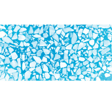 Toile fenêtre chambre terrazzo aquarelle bleue - TenStickers