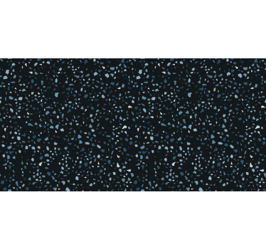 Toile fenêtre chambre terrazzo noir et bleu - TenStickers
