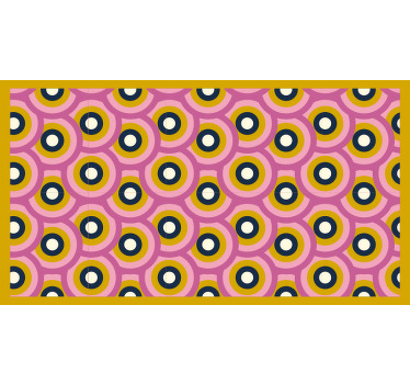 Toile fenêtre chambre cercles orange des années 70 - TenStickers