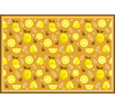 Toile fenêtre chambre cadre de citrons souriants - TenStickers
