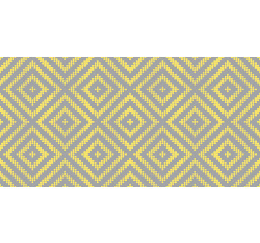 Toile fenêtre chambre motif losanges pantone - TenStickers