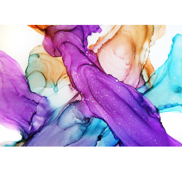 Toile fenêtre chambre mélange de couleurs abstraites - TenStickers