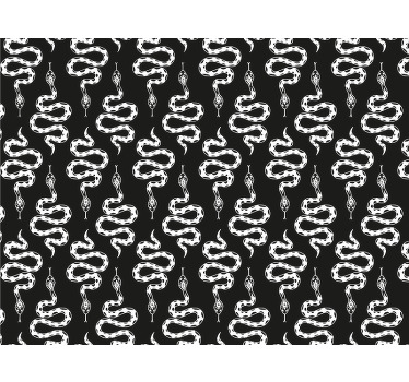 Toile fenêtre chambre motif serpents - TenStickers