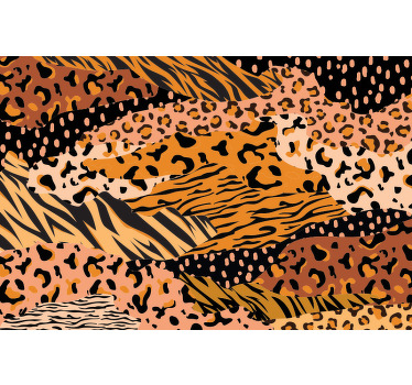 Toile fenêtre chambre motifs animaux variés - TenStickers