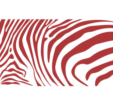 Toile fenêtre chambre rayures zèbre rouges - TenStickers
