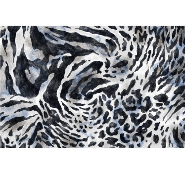 Toile fenêtre chambre zèbre gris aquarelle - TenStickers