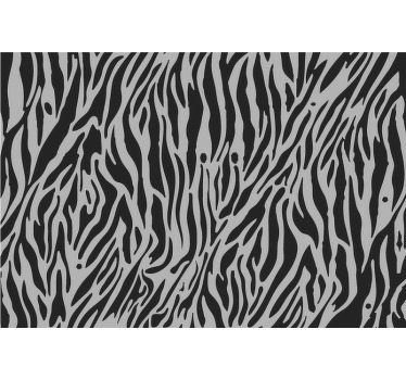 Toile fenêtre chambre zèbre gris - TenStickers