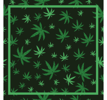 Toile fenêtre chambre feuille de marijuana - TenStickers