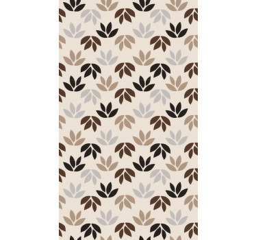 Toile fenêtre chambre branches de feuilles brunes - TenStickers