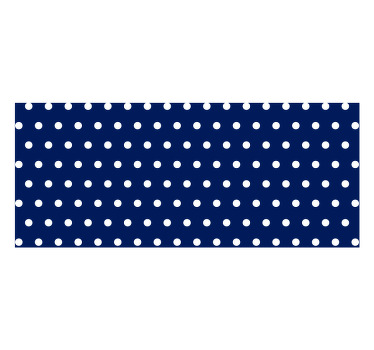 Toile fenêtre chambre pois blancs - TenStickers