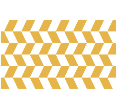 Geometrikus fehér és sárga mintás redőnyök hálószoba - TenStickers