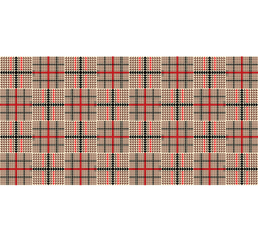 Toile fenêtre chambre motif écossais marron - TenStickers