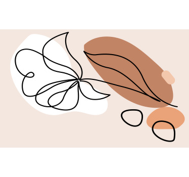 Toile fenêtre chambre design abstrait de feuilles vertes - TenStickers