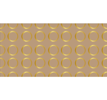 Toile fenêtre chambre motif géométrique cercles dorés - TenStickers