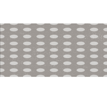 Toile fenêtre chambre motif cercles gris géométriques - TenStickers