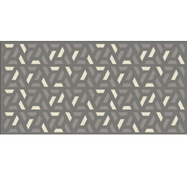 Toile fenêtre chambre motif triangles gris géométriques - TenStickers