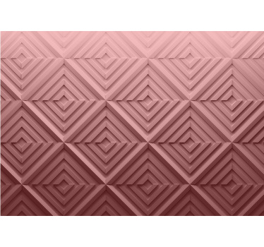 Rózsaszín 3d geometrikus absztrakció redőnyök hálószoba - TenStickers
