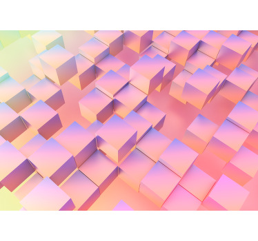 Színes 3d geometrikus minta redőnyök hálószoba - TenStickers