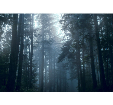 Estor enrollable habitación bosque de Árboles nebuloso - TenVinilo