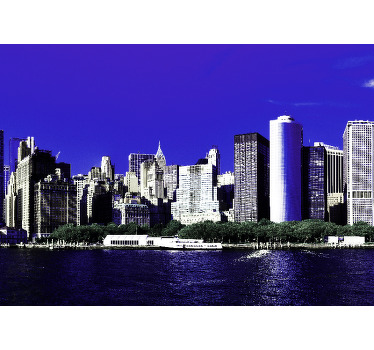 Rollo fenster schlafzimmer abendliche skyline manhattan - TenStickers