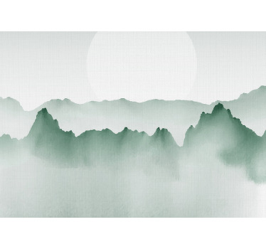 Estor enrollable blanco paisaje abstracto japandi - TenVinilo