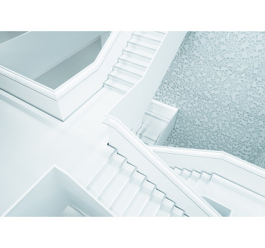 Cortina roller blanca pared 3d - TenVinilo