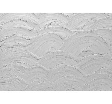 Cortina roller blanca textura cemento gris japandi ondulada - TenVinilo