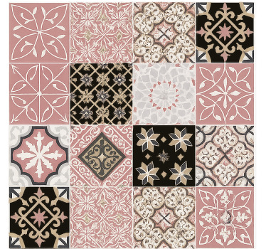 Tenda a rullo soggiorno cemento rosa - TenStickers