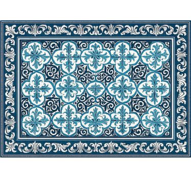Tenda a rullo soggiorno motivo portoghese blu - TenStickers