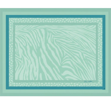 Tenda a rullo soggiorno motivo zebra menta - TenStickers