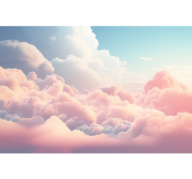 Children room roller blind pink cloud landscape - TenStickers