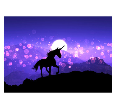 Estor enrollable infantil unicornio cuento de hadas - TenVinilo