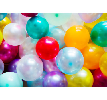 Toile fenêtre chambre enfant ballons colorés - TenStickers