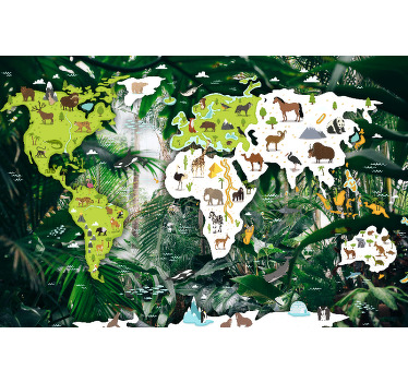 Estor enrollable infantil mapa del safari - TenVinilo