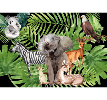 Estor enrollable infantil reino de animales - TenVinilo